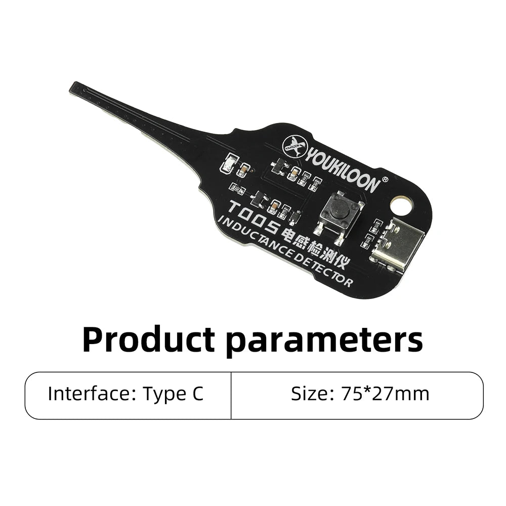 Type-C Inductance Tester Electromagnetic Non-Contact Fault Detection for Phones PCB Motherboard Repair Diagnostics Tool