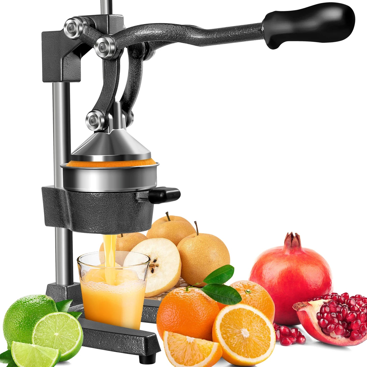 Manual Fruit Juicer 9cm Large Diameter Orange Juice Squeezer Heavy Duty Cast Iron Lemon Squeezer For Orange Lemon Pomegranate