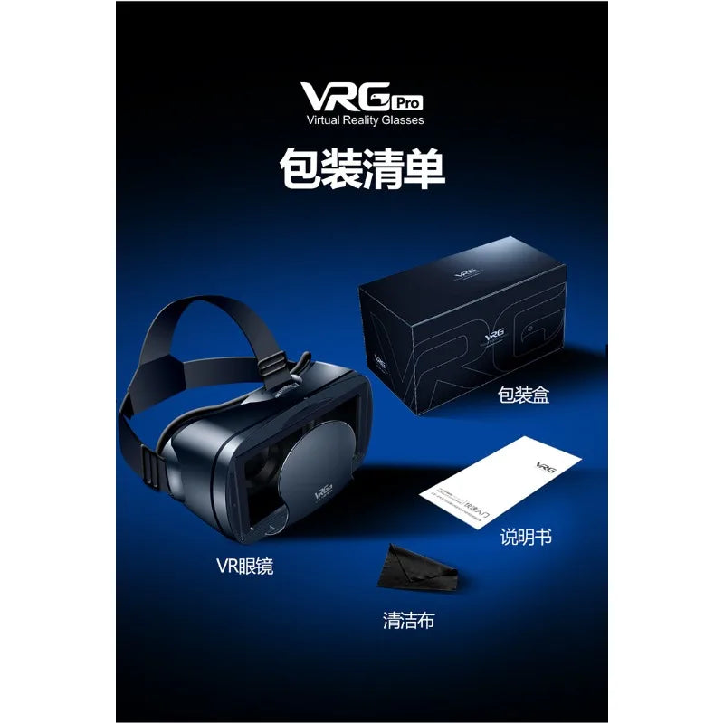 VR Glasses Virtual Reality 3D VR Glasses Google Cardboard Headset for Use with Smartphone Android Virtual Glasses with Gamepad