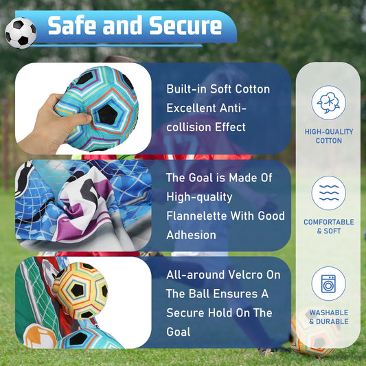 VATOS Football Soccer Sticky Goal Toy Shooting Score Practice Indoor Outdoor Sport Game Penalty Free Kick Training For Boys Gift
