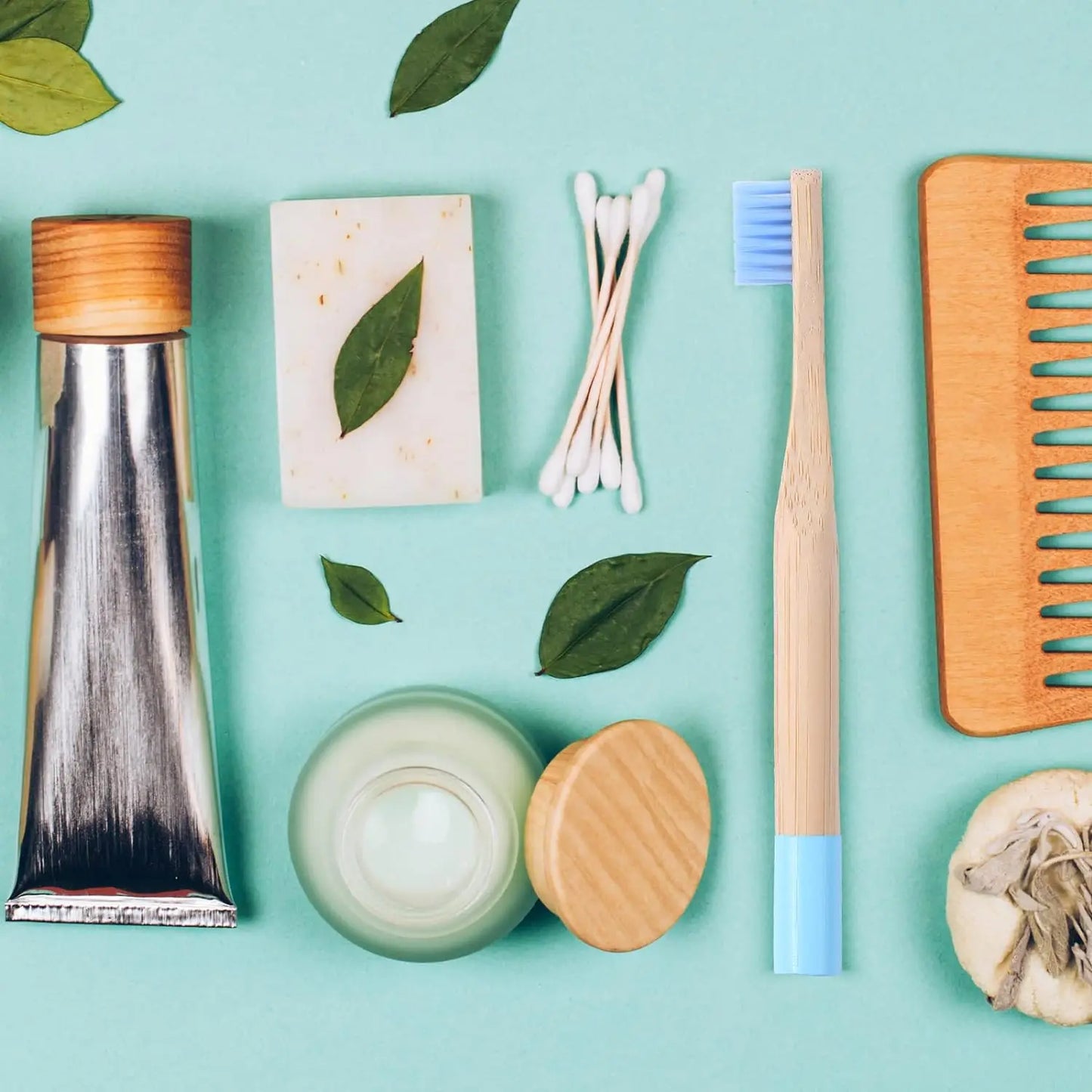 Bamboo Toothbrush,10Pcs Biodegradable Toothbrush with Medium Hard Bristles,Rounded and Comfortable Handle Toothbrush