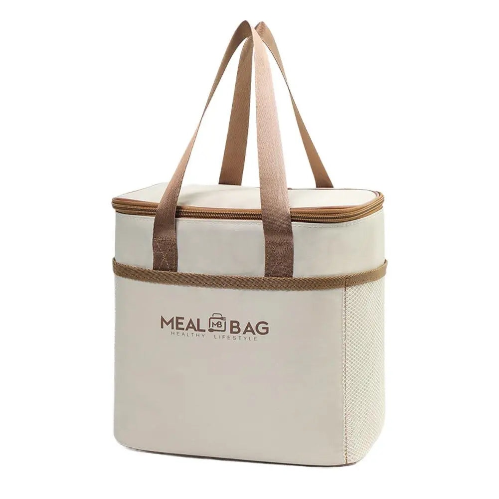 Large Capacity Tote Bento Insulated Lunch Bag Picnic Food Box Storage Ice Cooler Thermal Bag Portable Handheld Insulation Bags
