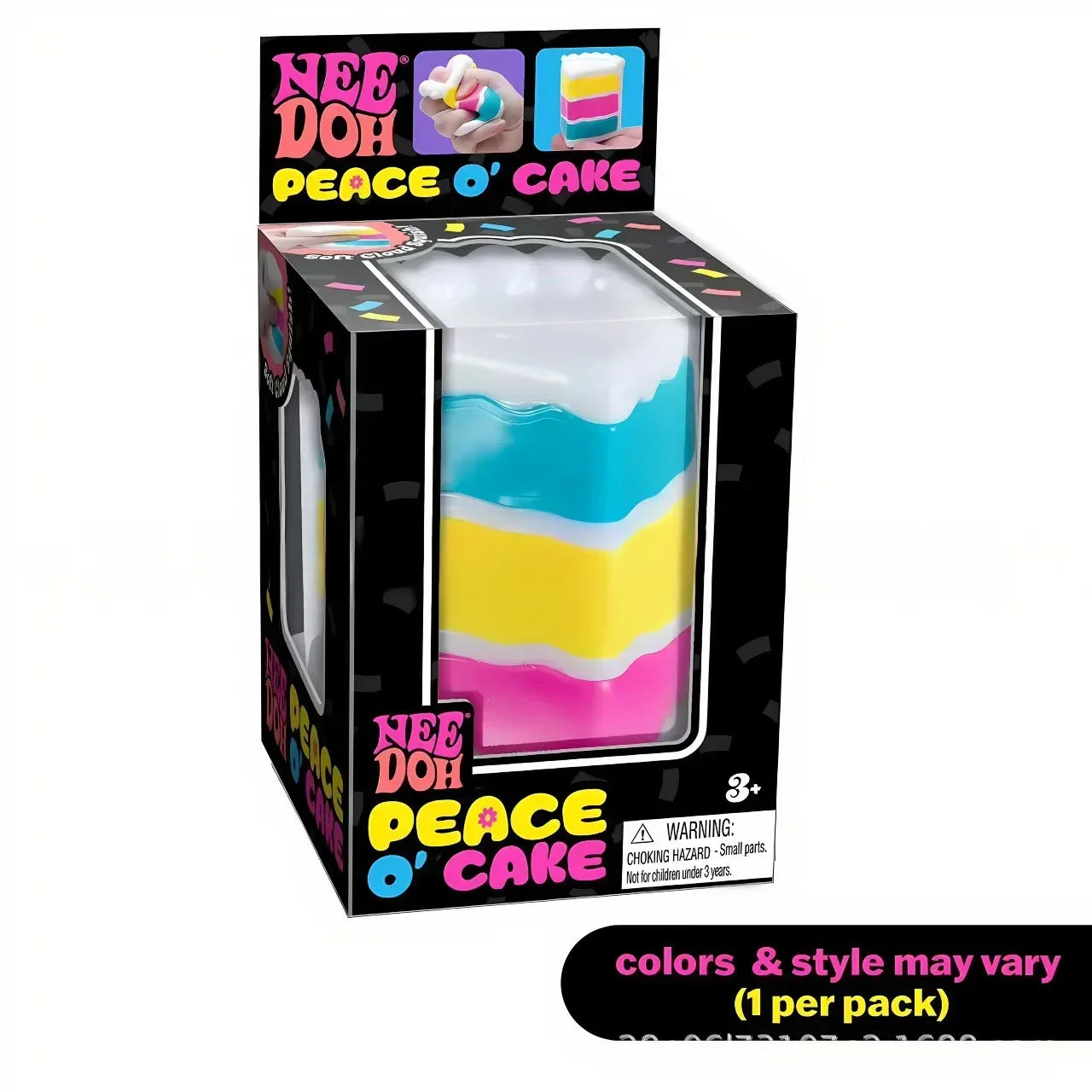 Schylling Sensory Squishy Cube, NeeDoh Nice Cube & Nice-Sicle Design, Stress Relief Anti-Anxiety Focus Toy for ADHD
