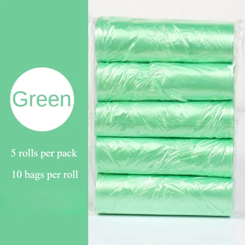 5 Rolls/pack Household Disposable Trash Pouch Small Trash Bags Kitchen Storage Garbage Bags Cleaning Waste Bag Plastic Bag