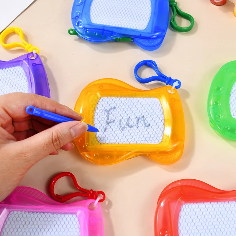 6/12PCS Magnetic Drawing Board Erasable Writing Pad Mini Keychain Kids Birthday Party Favors for guest Pinata Goodie Bag Filler