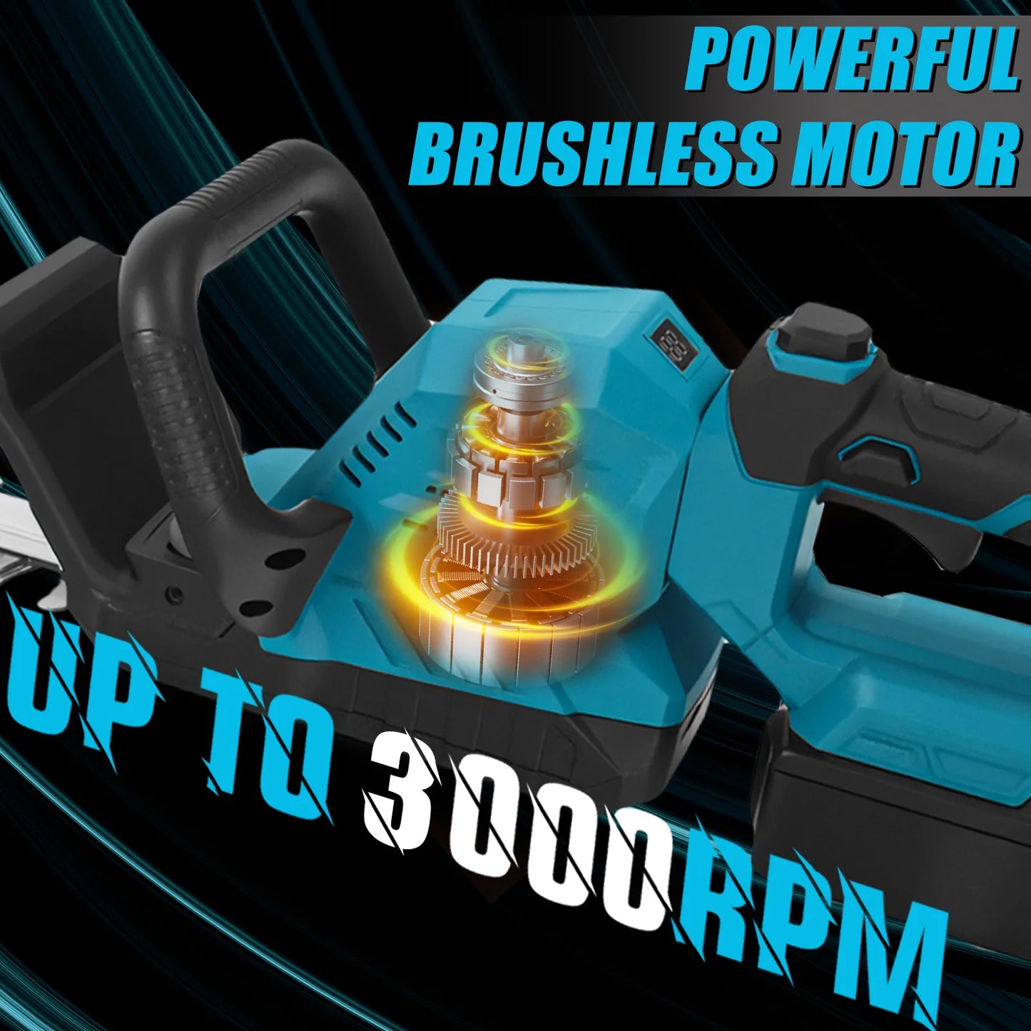 Brushless Electric Hedge Trimmer 3000RPM Cordless Portable Bush Trimmer Lawn Mower Garden Yard Tools For Makita 18V Battery Pin