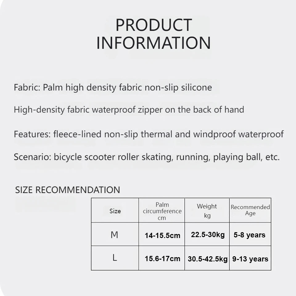 GTUBIKE Kids Winter Gloves Thicken Plus Velvet Cycling Riding Mittens Warm Waterproof Children Bicycle Gloves for Boys Girls