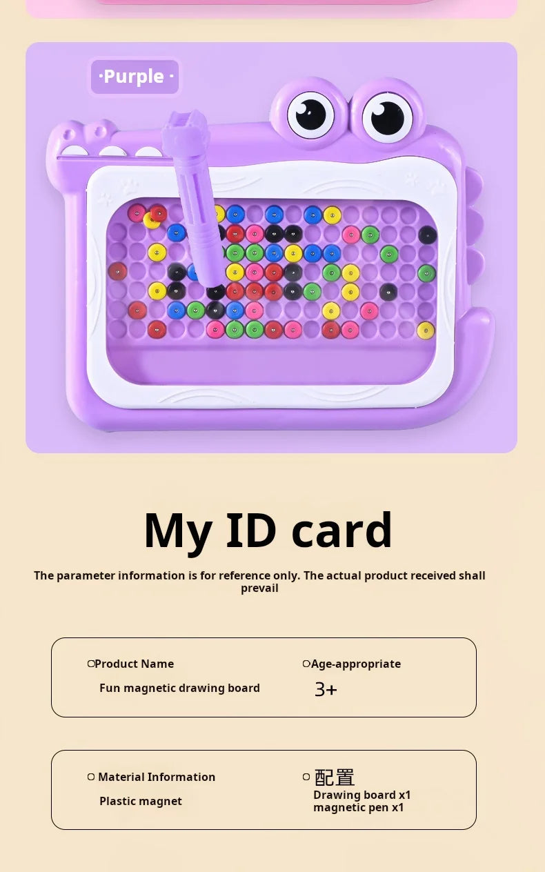 New Kids Magnetic Beads Doodle Board with Puzzle Pen  Drawing Toys  for Children 3-8 yearsMontessori Game Education Gift