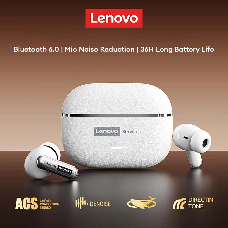 Lenovo LE208 Wireless Earphones ENC Noise Cancellation Mic Bluetooth V6.0 HIFI Headphone HIFI Sound Headphone HD Call With Mic