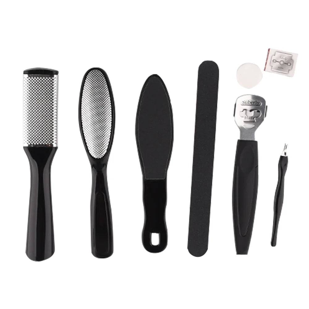 Pedicure Kit 8/10/15/23 in 1 Stainless Steel Professional Pedicure Tools Foot Rasp Peel Callus Dead Skin Remover  Care Pedicure