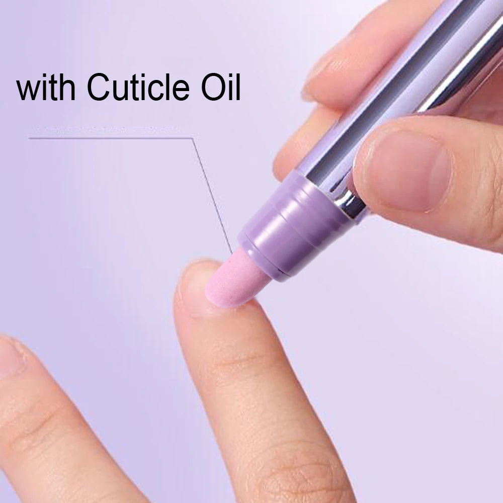 1/2/3PCS 3-in-1 Cuticle Oil Pen DeadSkin Remover Cuticle Pusher Grinding Pen With Ceramic Tip Cuticle Remover Pen Nail Care Tool