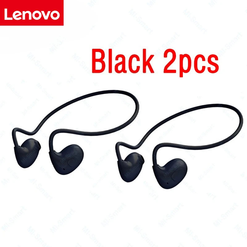 Lenovo Bone Conduction Earphones Bluetooth 5.3 Sports Wireless Headphones Ear Hook Waterproof Headset for Running Driving