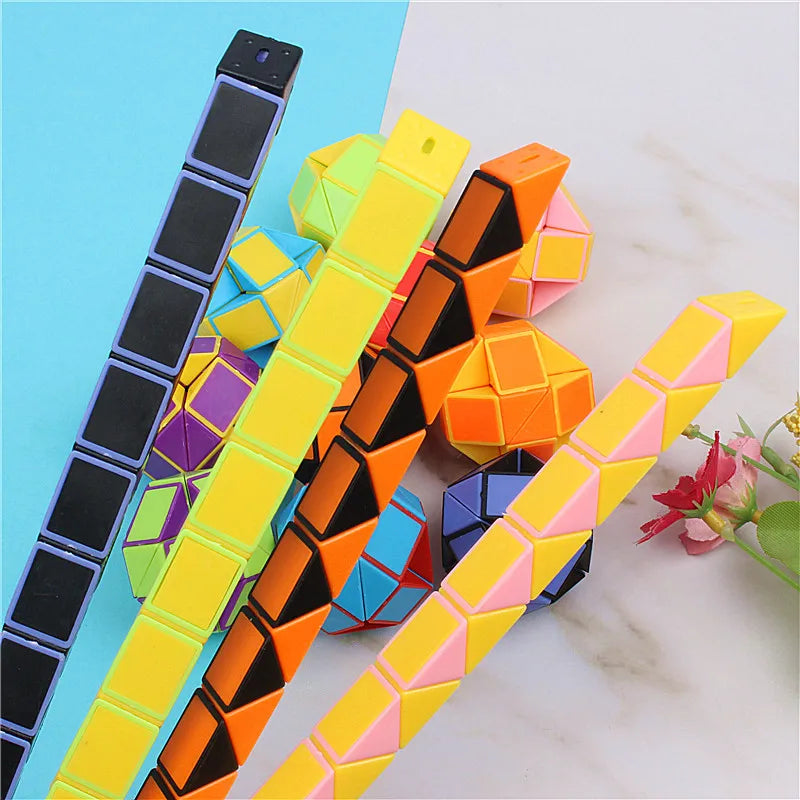 1/20Pcs Folding Magic Snake Ruler Puzzle - Antistress Educational Toy with Birthday Party Favors and Goodie Bags Party Gift