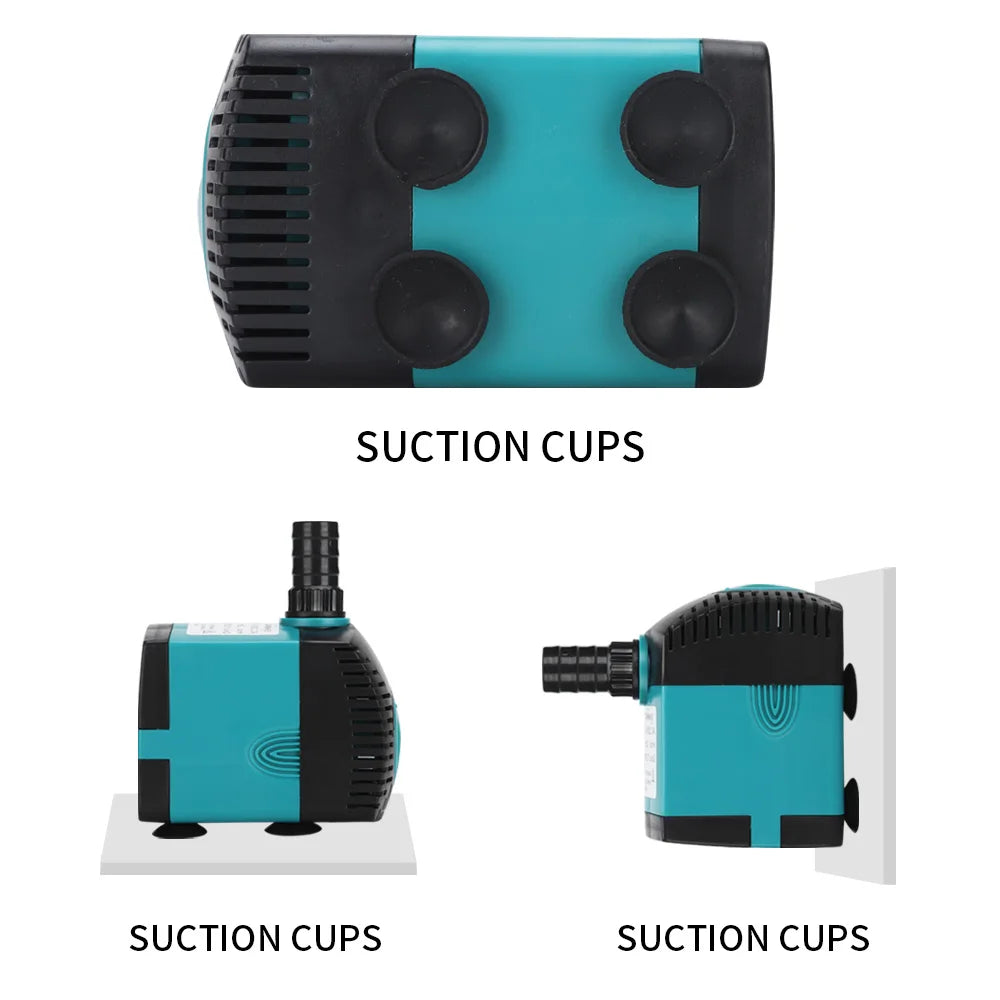 Ultra-Quiet 3/6/10/15/25/35/50/60W Submersible Water Fountain Pump Filter Fish Pond Aquarium Water Pump Tank Fountain