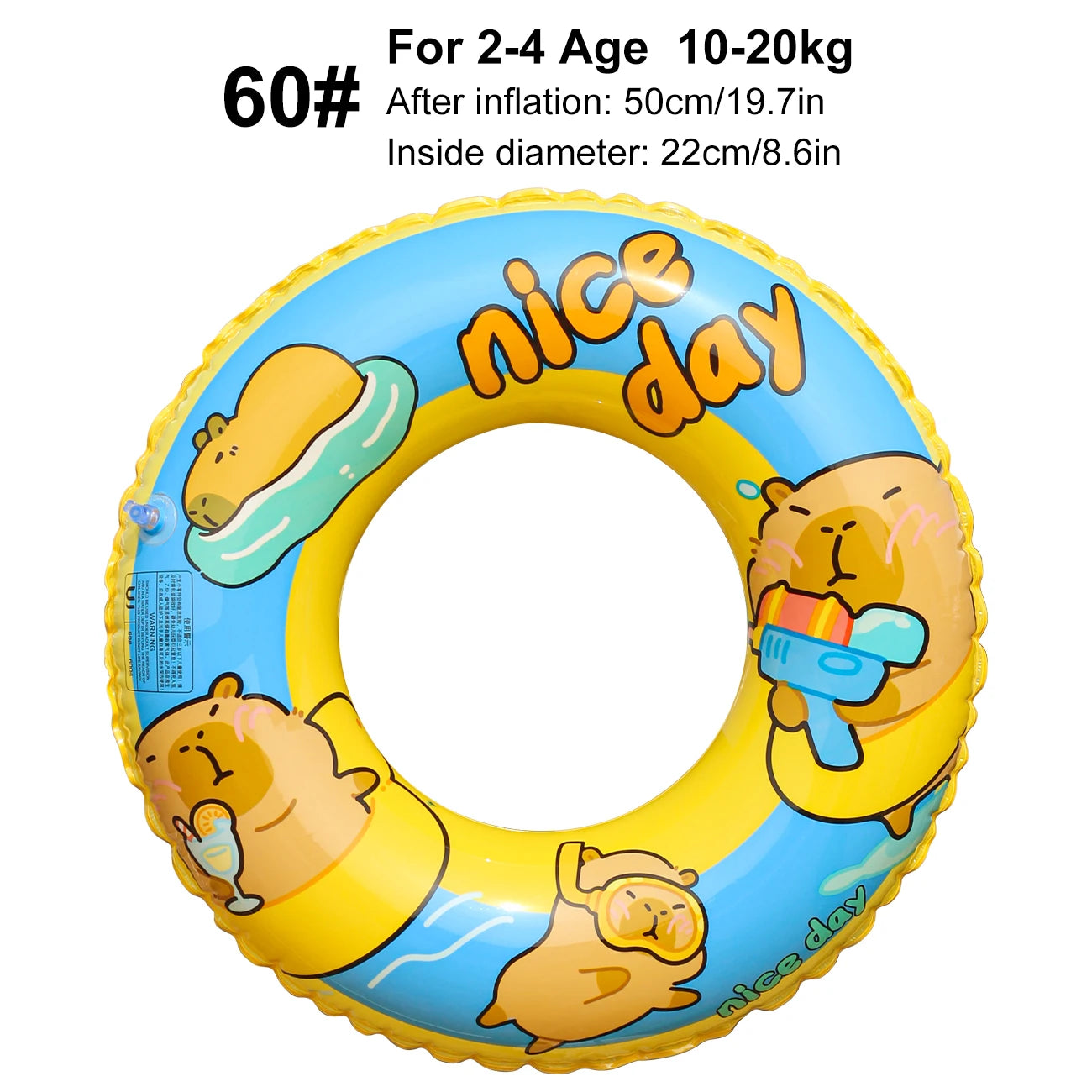 1PC Capybara-Shaped Pool Float, Inflatable Ring, Water Float, High Quality Floats and Water Toys for Summer Beach Parties