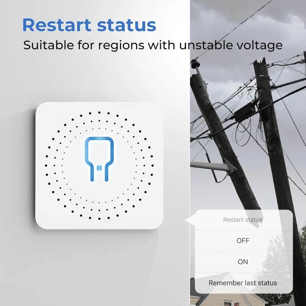 Smart Home Zigbee WiFi Smart Switch with Power Monitor 16A Tuya Light Switch Module DIY Breaker Relay Voice for Alexa Google