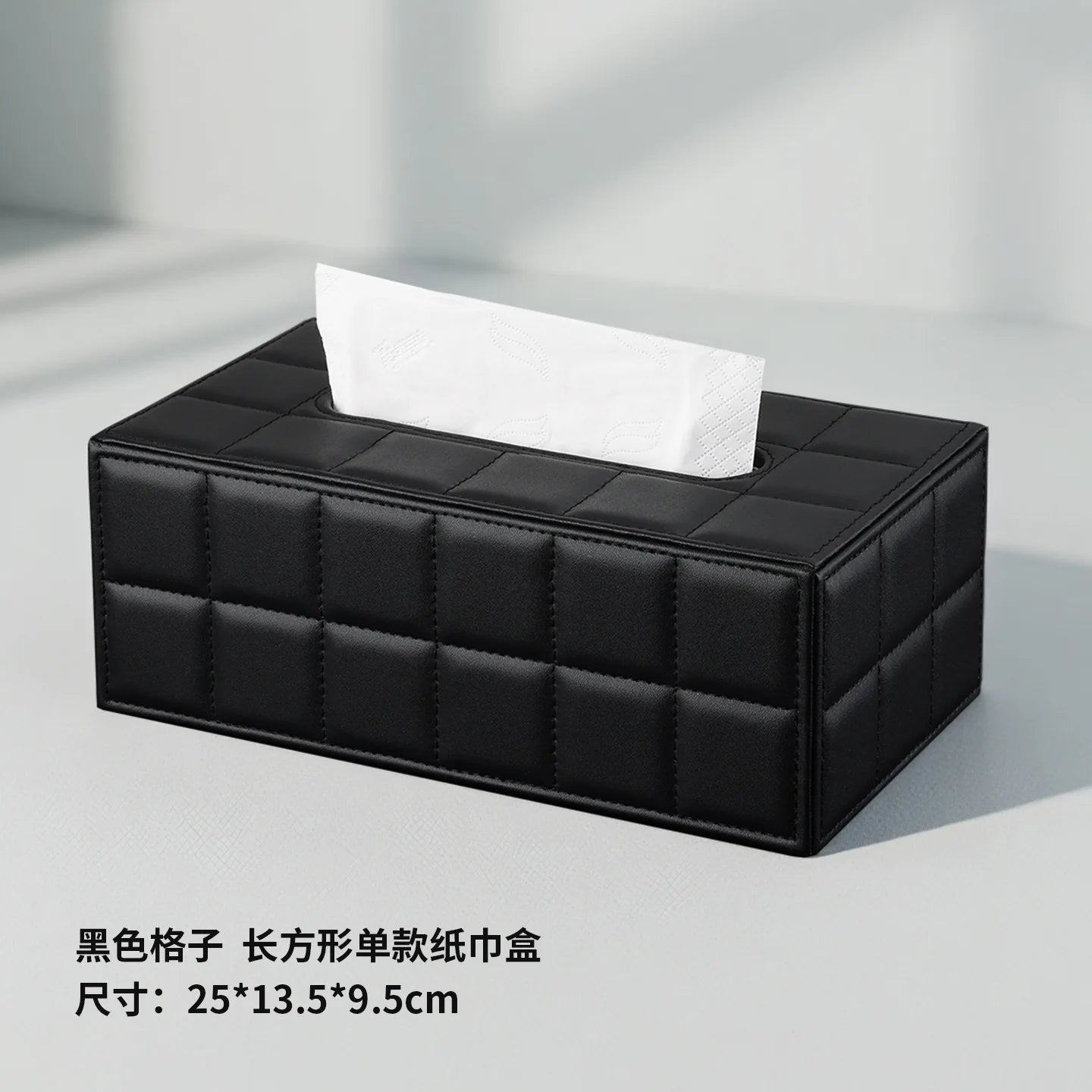 Elegant PU Leather Square Tissue Holder for Coffee Table, Decorative Napkin Paper Case for Home Hotel Restaurant Living Rooms