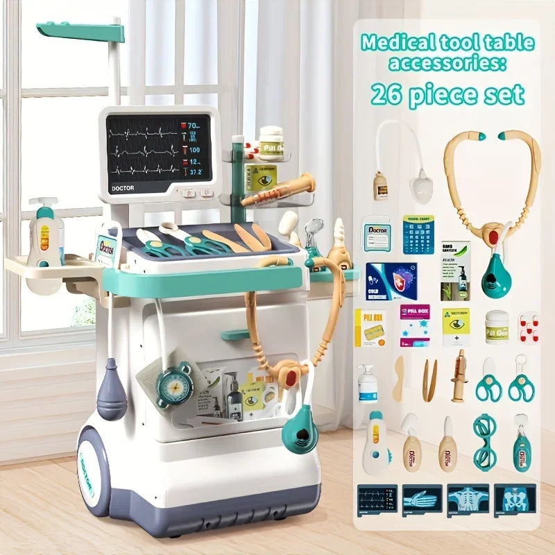 Kids Doctor Toy Pretend Doctor Playset for Toddlers with Medical Station Stethoscope Role Play Kit Medical Toy for Girls Boys