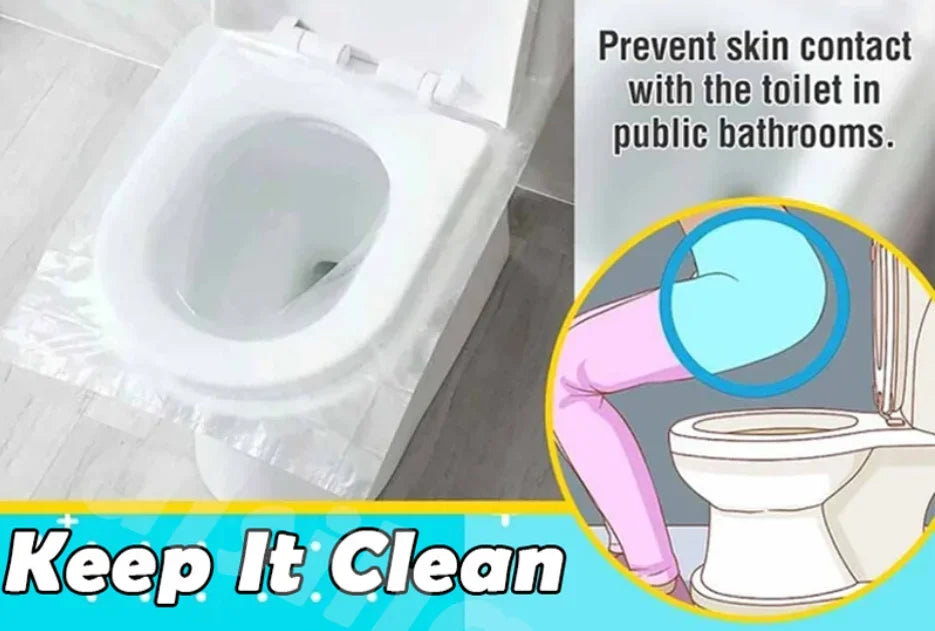 10/20/30/40/60PCS Biodegradable Disposable Plastic Toilet Seat Cover Portable Safety Travel Bathroom Toilet Paper Pad Bathroom