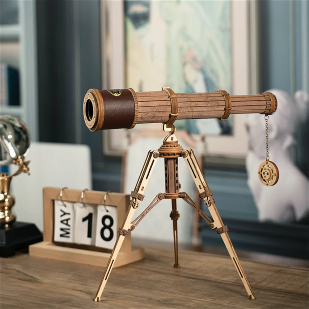 ROKR Curious Discovery Series 3D Wooden Puzzle Games Assembly Telescope Orrery Model Buliding Kits Toys Gift ST