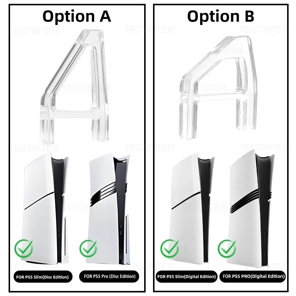Horizontal Stand For PS5 Slim / Pro Transparent Acrylic Base Holder Bracket Storage Stand for PS5 Slim Gaming Accessories