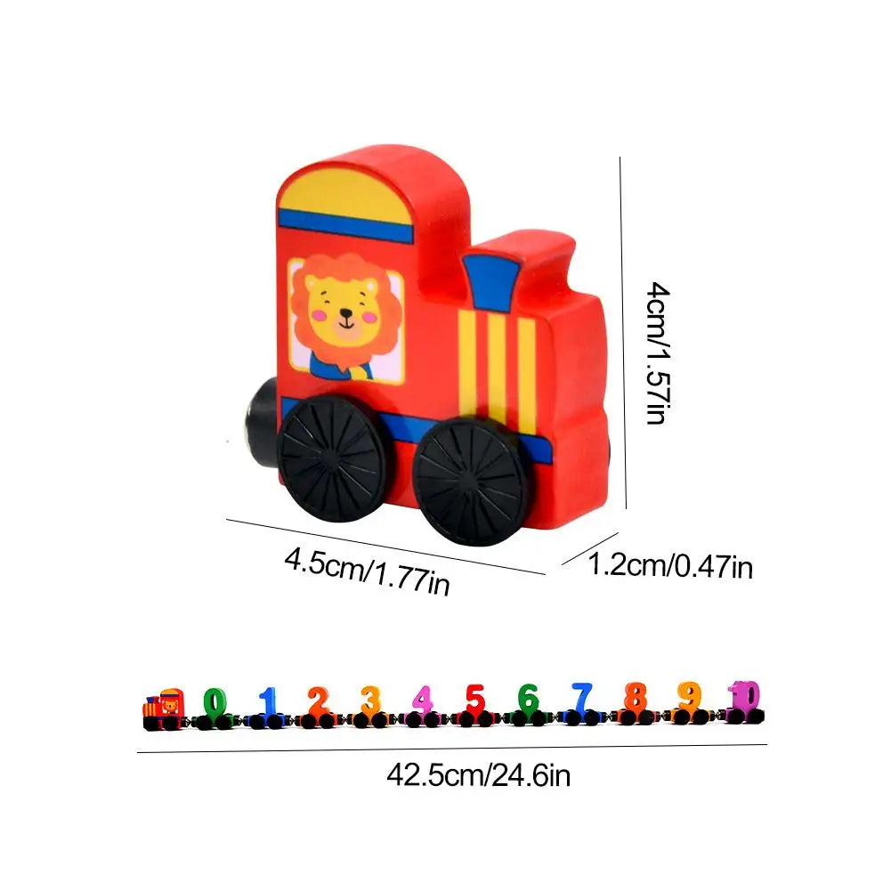 Train Set Magnetic Digital Train Puzzle Wooden Number Trains Learning Activities Educational Digital Train Toys Kids Gifts
