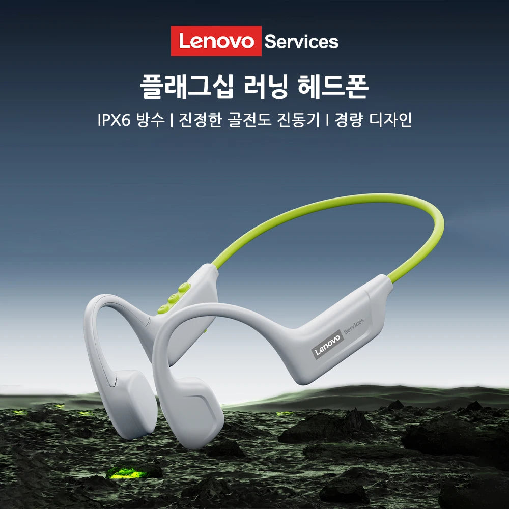 Genuine Lenovo S102 Bone Conduction Earphones Air Conduction Headphones BT V6.0 Wireless Sports HiFi Sound Waterproof Headsets