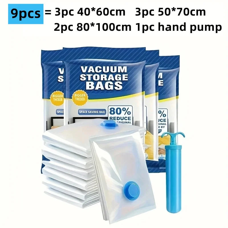 Vacuum storage bag space saving bag for clothes, mattresses, blankets, duvets, pillows, quilts, travel, moving