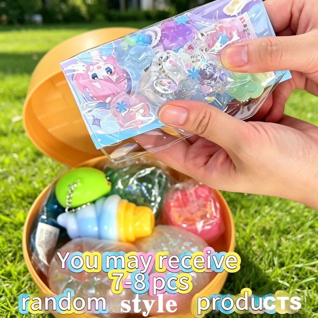 Assorted 100Pcs Surprise Blind Box Squishy Toys Slow Rebound Squeeze Fidget Stress Relief Birthday Party Favor Gifts