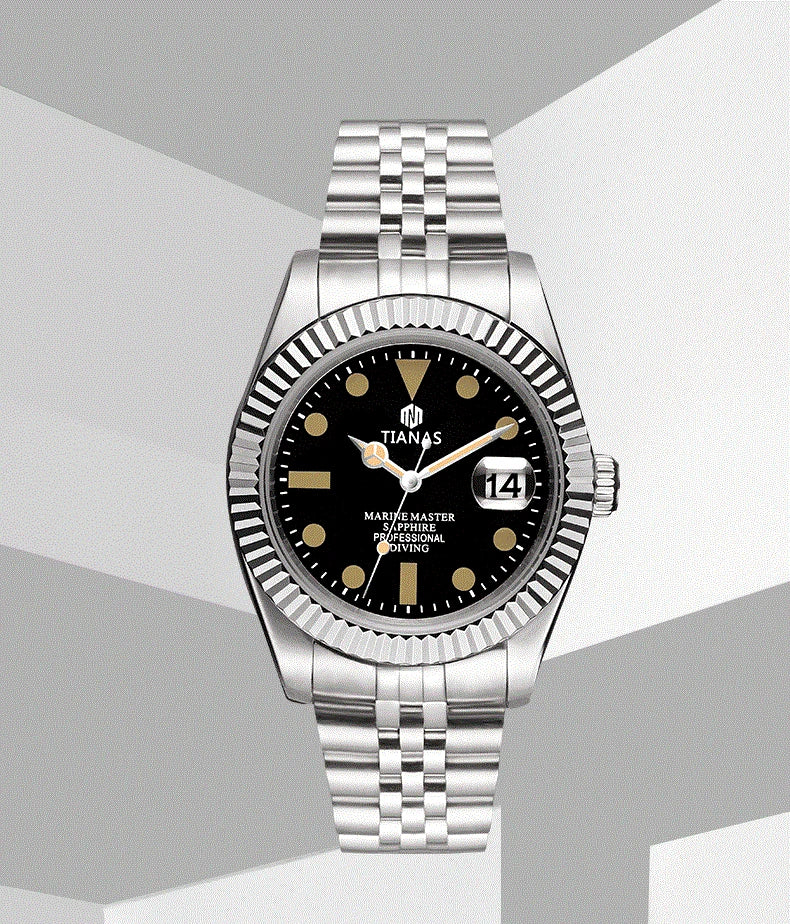 TIANAS Men`s Watch Sapphire Glass Japan quartz movement Clock Men Relogios Masculino 316L SS Case Swimming 50M Waterproof
