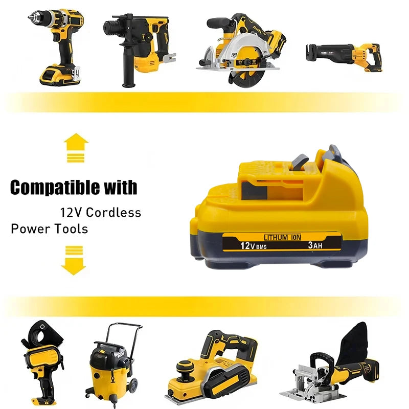 For DEWALT DW089LG 12V Laser Level battery .for Dewalt 12V battery DCB120 DCB124 DCD701F2 Power Tools/Laser Level