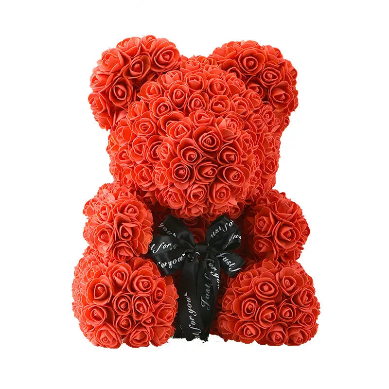 Girlfriend Gifts 25cm/40cm Soap Foam Bear Rose Teddy Rose Bear Artificial Flowers Wedding Birthday Valentines Gift for Women