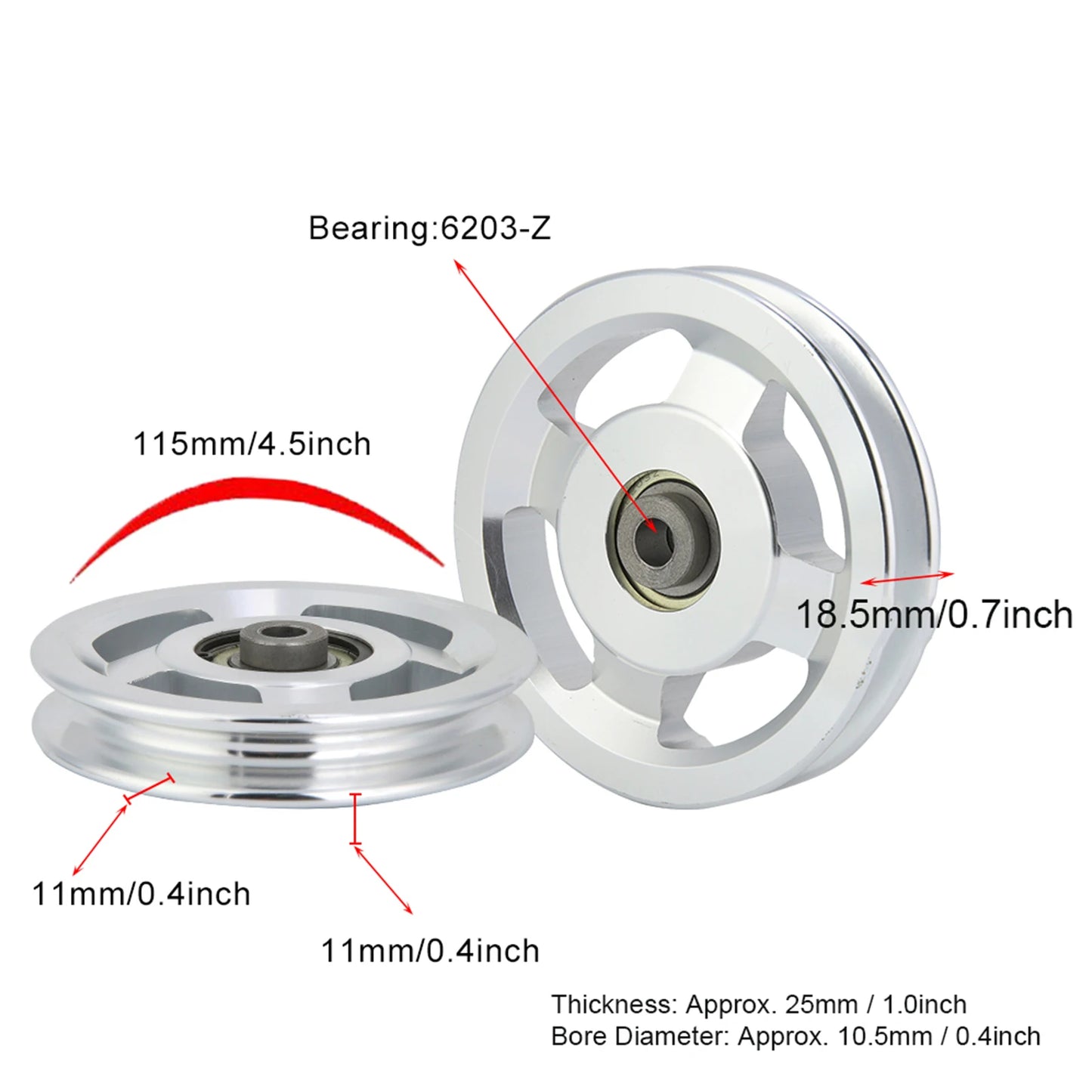 Gym Pulley Aluminium Alloy Fitness Pulley Home Gym Attachments Part Exercise Strength Training Accessory Gym Accessory