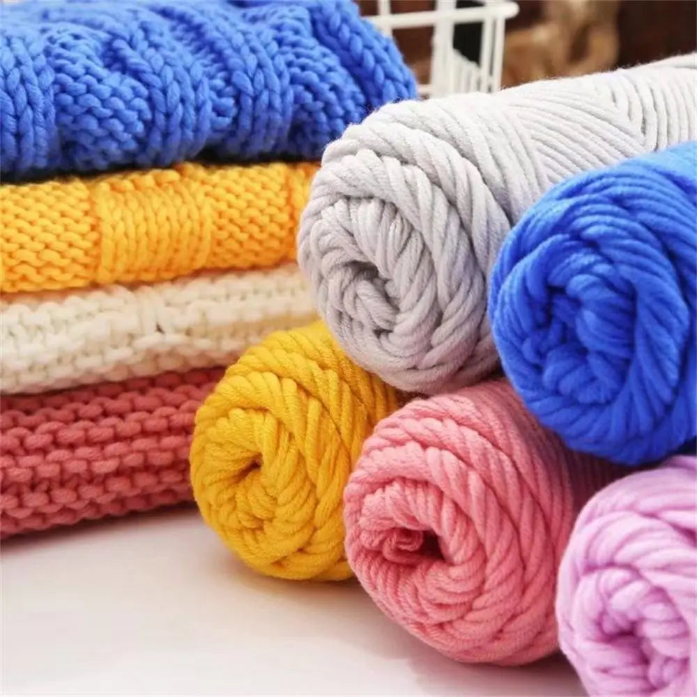 Lover Scarves Handmade 100g Hand Knitting DIY Knitting Chunky Crochet 8 Ply Thread Milk Cotton Yarn Woolen Yarn
