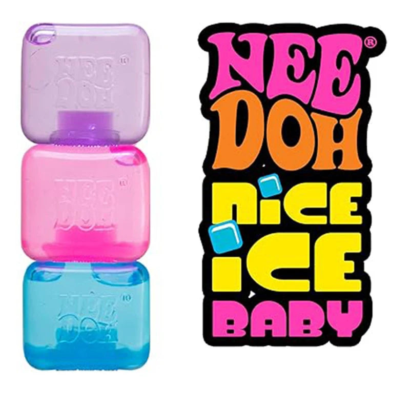 Needoh Nice Cube Sensory Stress Reliever Fidget Tool for Anxiety &Focus Desk Sensory Cube for Adults & Anti-Anxiety Squeeze Kids