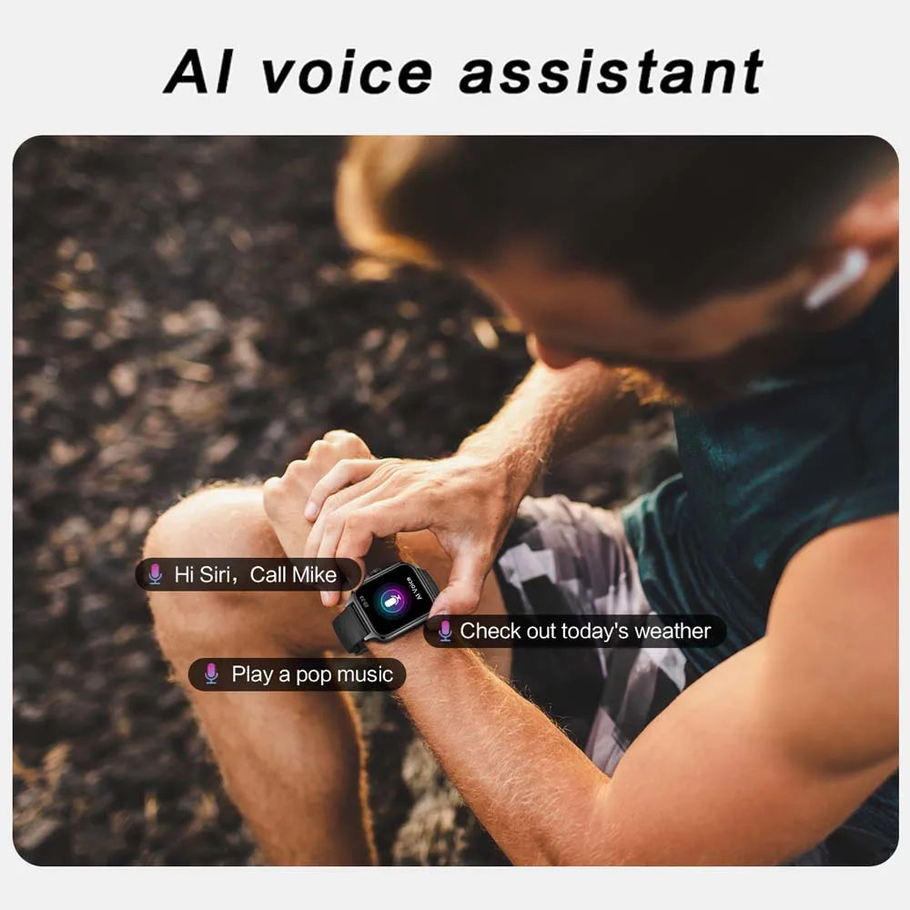 SENBONO New 1.91" Women Smartwatch Bluetooth Call Heart Rate Blood Oxygen Tracker Sport Smart Watch Women Men for IOS Androird