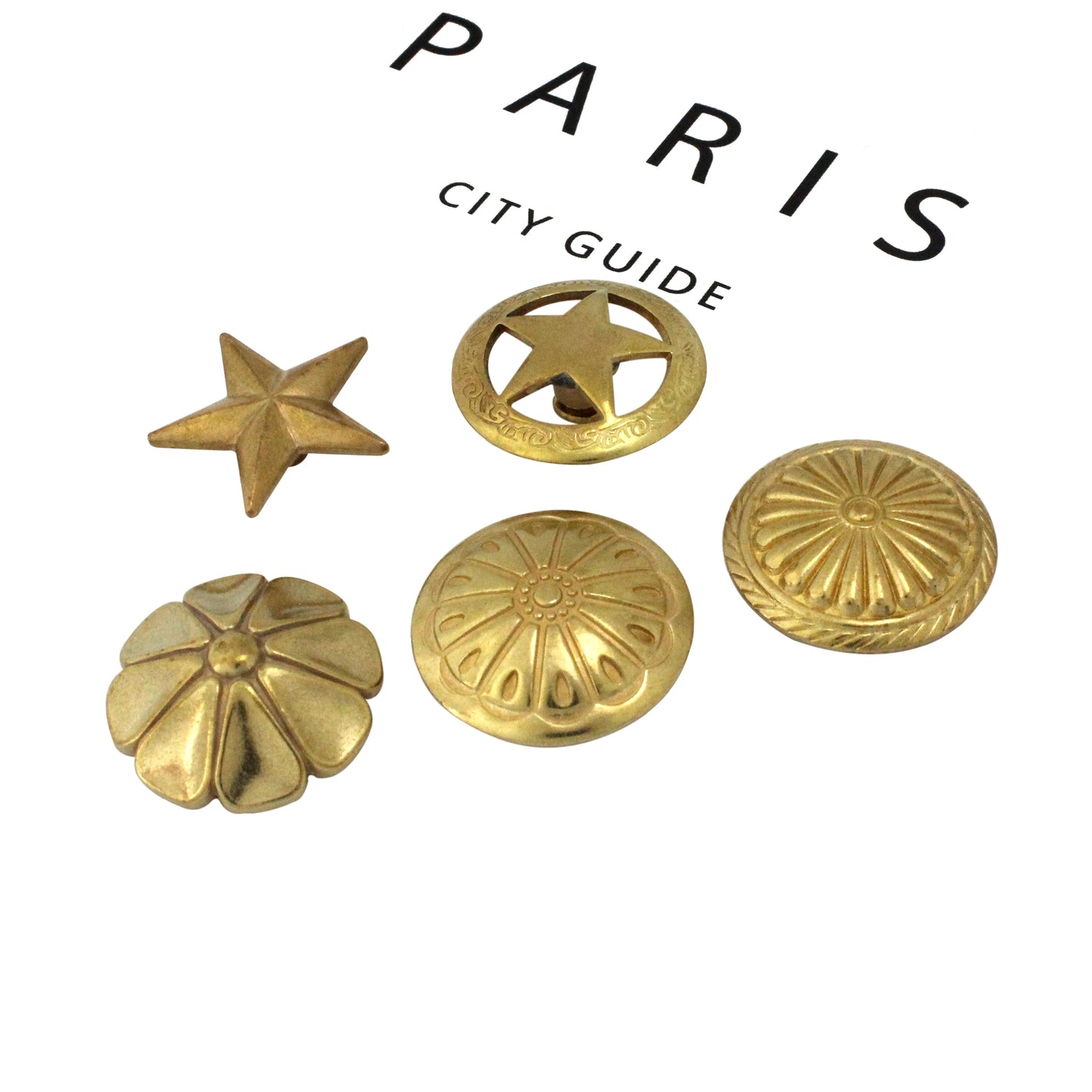 1pcs Brass Screwback Conchos Rivets Flower Star Decorative Buttons for Leather Craft Wallet Bag Saddle Belt Decor
