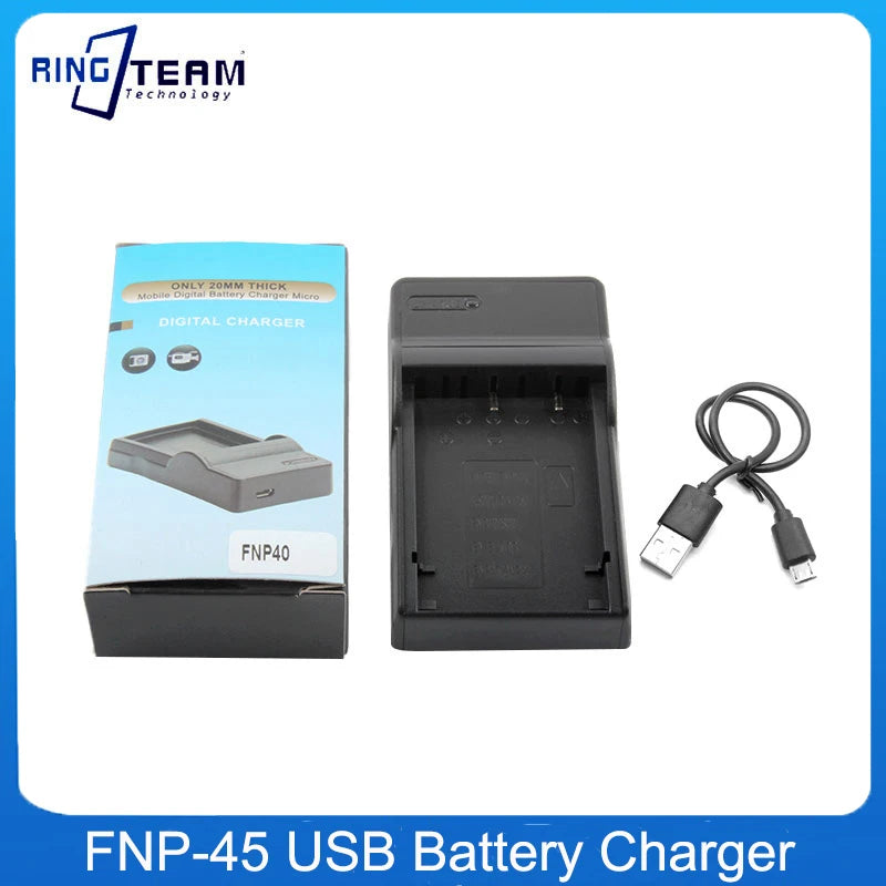 Battery USB Charger FNP-40 NP-40 NP-40N NP-40ND for Fujifilm Cameras F610 F650 F700 F710 F810 F811 J50 V10 Z1 Z2 Z3