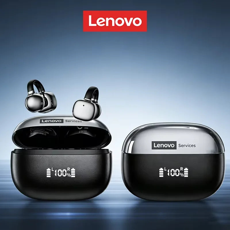 Lenovo Open Ear Wireless Earbuds Bluetooth 6.0 Comfort Clip On Gaming Sports Earphones LED Digital Power Display RS119 Pro