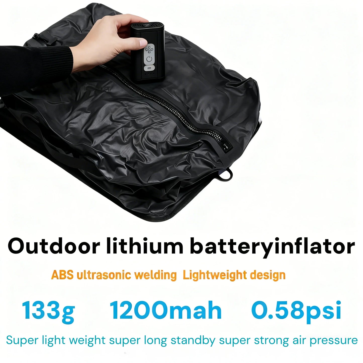 Rechargeable Air Pump for Inflatables, Cordless Electric Pump for Air Mattress Pool Floats, Mini Vacuum Pump for Storage Bags