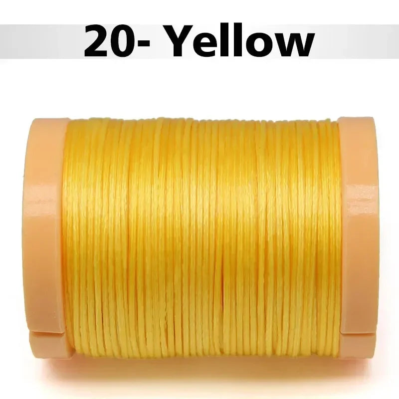 Handmade Flat Wax Thread for Leather Craft, Hand Stitching, DIY Wax Coated Strings, Repair Shoes, Sewing Tools, 0.8mm, 1.0mm