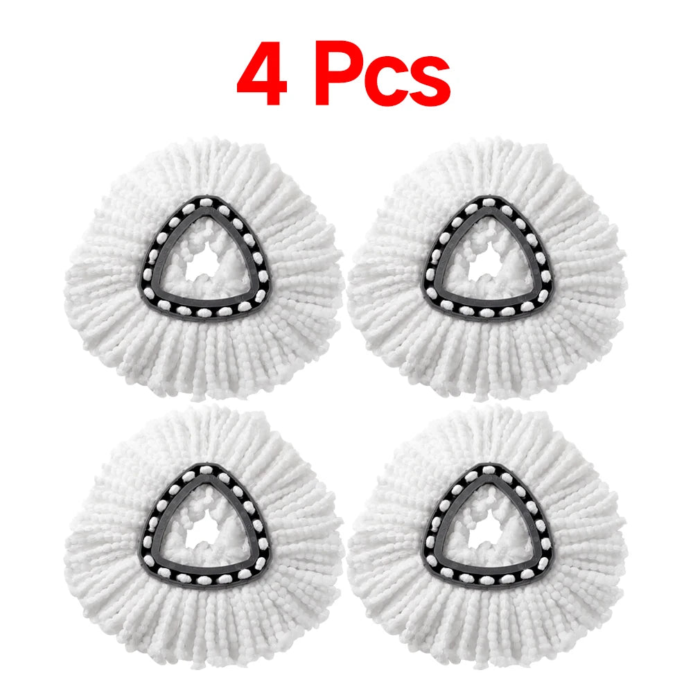 White Mop Head Cloth Replacement Microfiber Mop Refills Spin Mop Cloth Replacement Head for Vileda O-cedar Replacement Mop Heads