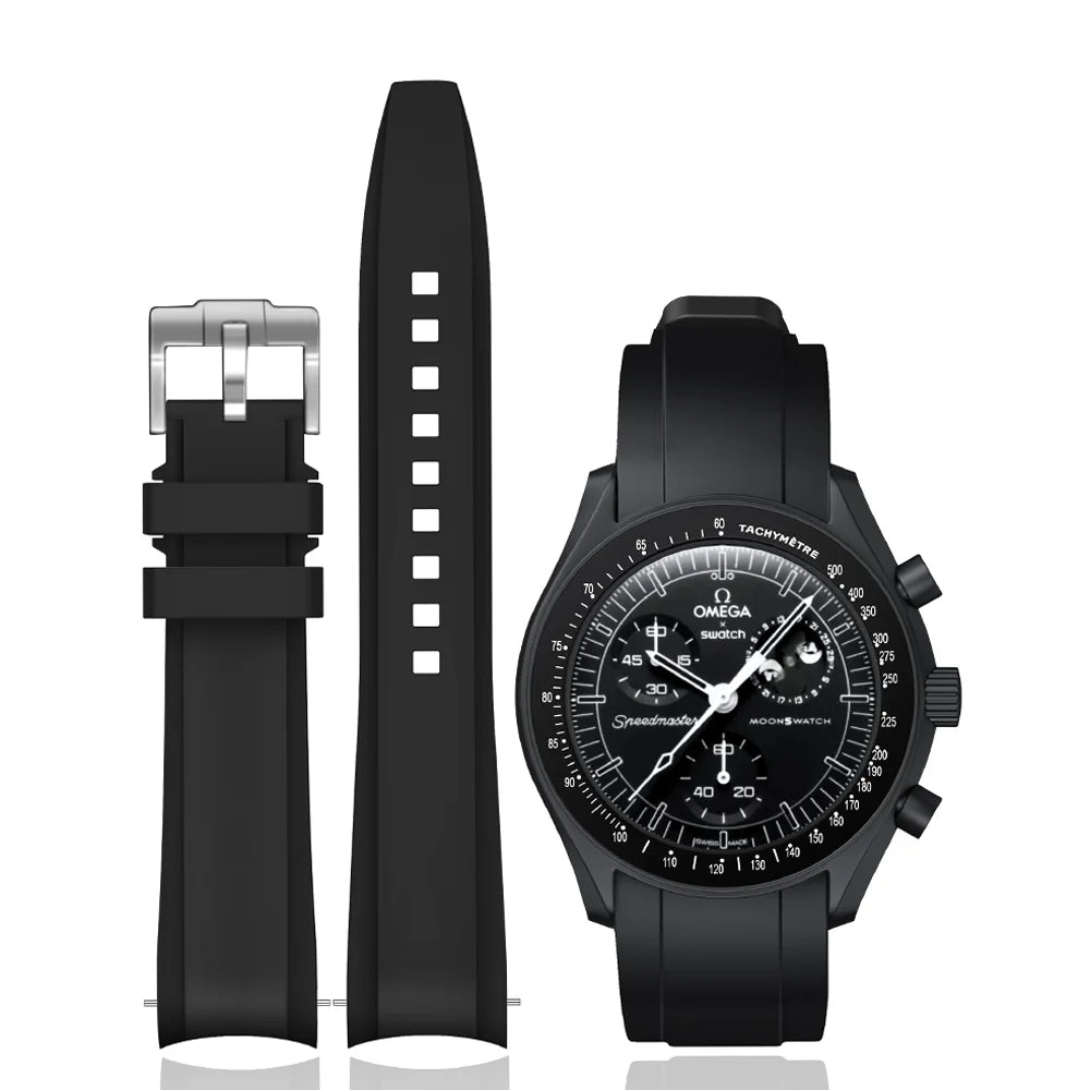 Band for Omega X Swatch Moonswatch Speedmaster 20mm 22mm Universal Curved end No Gap Bracelet for Rolex SEIKO Band For Men Women