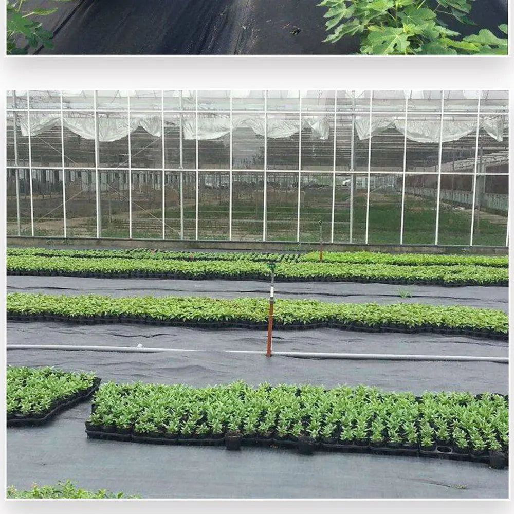 16.4ft/32.8ft PE Woven Weed Control Fabric for Plant Anti Grass Agricultural Mulch Cloth Greenhouse Weeding Mat Water Permeable