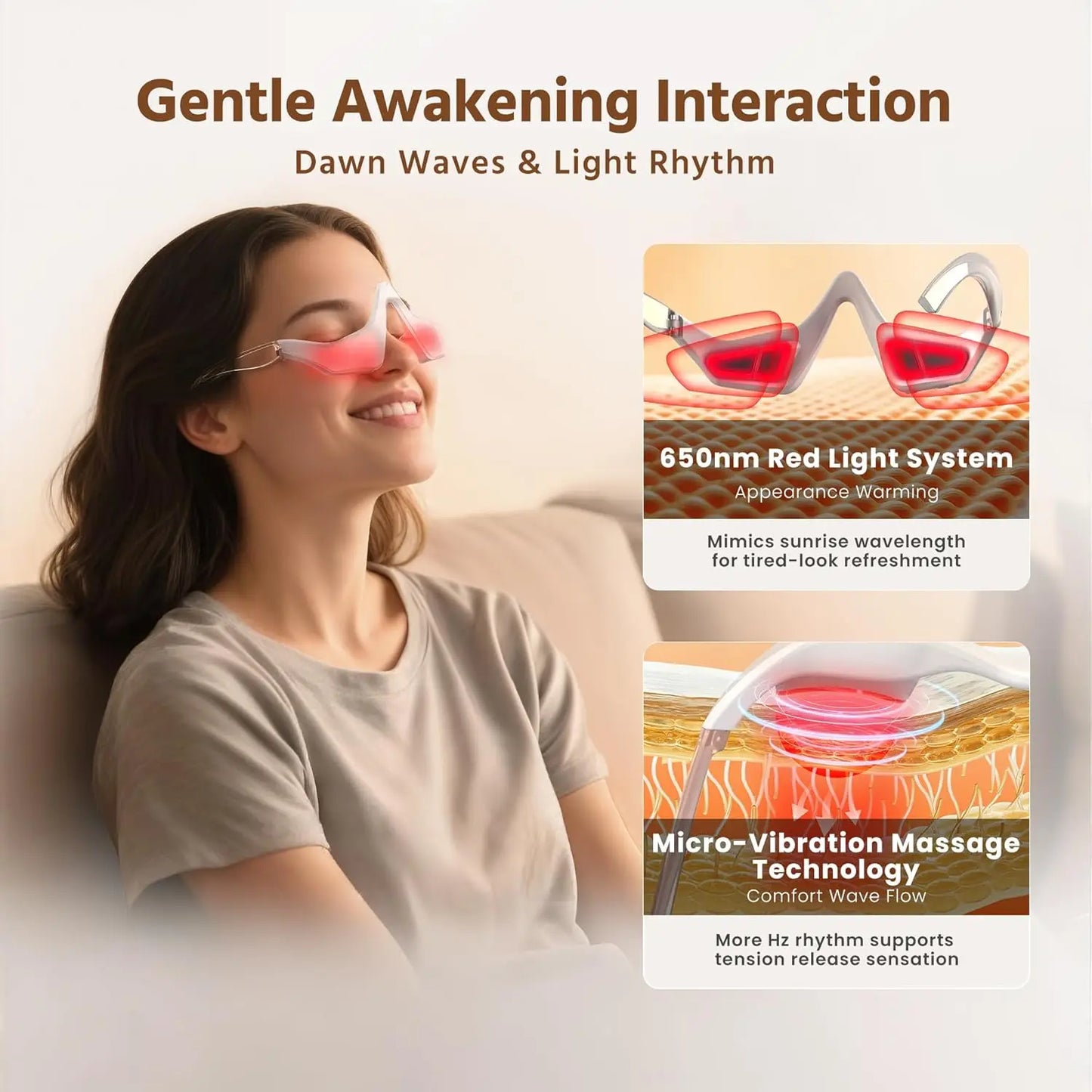 Eye Massager 3D Red Light EMS Eyes Relax Massager Fatigue Relief Lighten Dark Circles Smooth Eye Fine Line Beauty Eye CareDevice