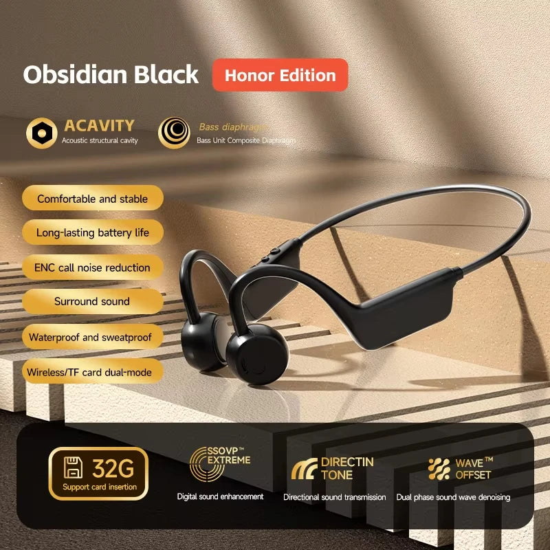 New Bone Conduction Headphones IPX8 Waterproof MP3 32GB Bluetooth5.4 Wireless Headphones With Mic Swimming Sports Fitness 2026