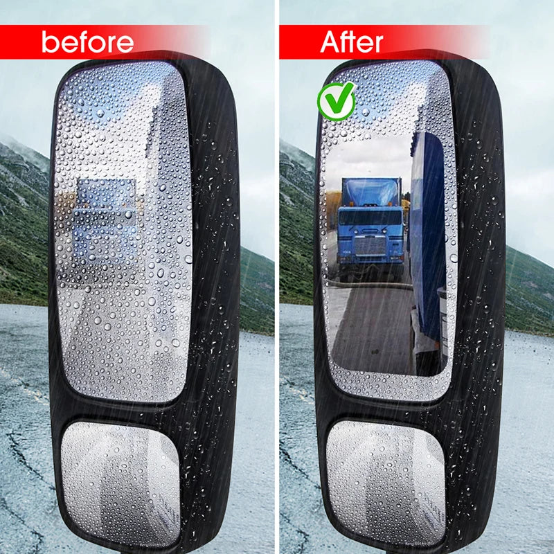 Car Truck Rearview Mirror Rainproof Film Window Glass Anti-fog Waterproof Stickers Rainy Day Safe Driving Rain Proof Films