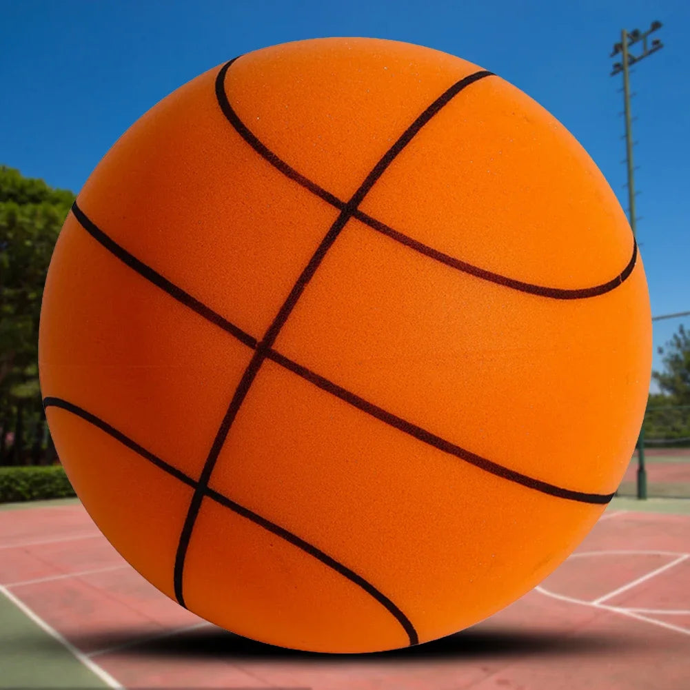 Kids Indoor Silent Basketball Ball 24/21/18cm High-Resilience Foam Silent Basketball Size 7 Lightweight Small Basketball Basket