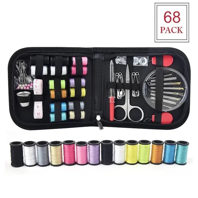 68/98pcs Sewing Kits DIY Multi-function Sewing Box Set Kit Supplies for Hand Quilting Stitching Embroidery Thread Accessories