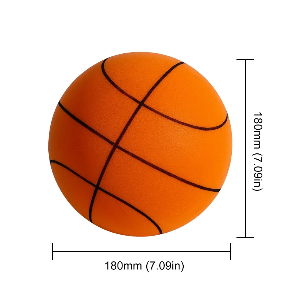 Kids Indoor Silent Basketball Ball 24/21/18cm High-Resilience Foam Silent Basketball Size 7 Lightweight Small Basketball Basket